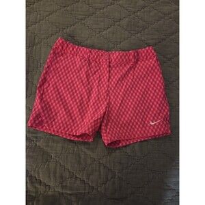 Nike Golf Girls Pink Gingham Dri-FIT Shorts Size Large Athletic Performance